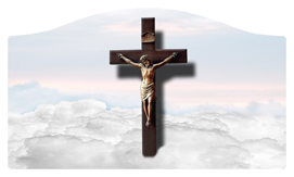 DASHELL-107-WT Crucifix Clouds White